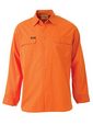 'Bisley Workwear' HiVis Cool Lightweight Long Sleeve Drill Shirt