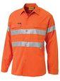 'Bisley Workwear' 3M Taped HiVis Cool Lightweight Long Sleeve Drill Shirt