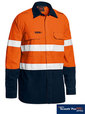 'Bisley Workwear' TenCate Tecasafe� Plus Taped 2 Tone FR HiVis Light Weight Vented Long Sleeve Shirt