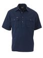'Bisley Workwear' Closed Front Cotton Drill Short Sleeve Shirt