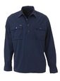 'Bisley Workwear' Closed Front Cotton Drill Long Sleeve Shirt