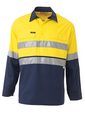 'Bisley Workwear'  3M Taped Cool Lightweight HiVis Closed Front Long Gusset Sleeve Shirt