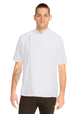 'CHEFWORKS' SPRINGFIELD Mens Zipper Short Sleeve Chef Jacket