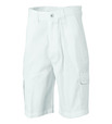 'DNC' Cotton Drill Cargo Shorts - White