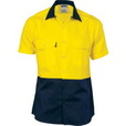 'DNC' HiVis Two Tone Cool-Breeze Short Sleeve Cotton Shirt
