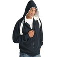 'DNC' Mens Contrast Panel Fleecy Top with Hood