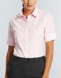 'Gloweave' Ladies Nano Yarn Dyed Bold Stripe Short Sleeve Shirt