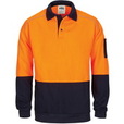 'DNC' HiVis Rugby Top Windcheater with Two Side Zipped Pockets