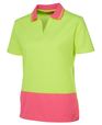 'JB' Ladies HiVis (Day Only) Short Sleeve Non Button Polo