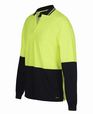 'JB' HiVis (Day Only) Non Button Long Sleeve Polo