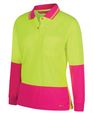 'JB' HiVis (Day Only) Ladies Long Sleeve Comfort Polo