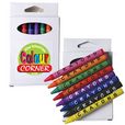 'Logo-Line' Assorted Colour Crayons in White Cardboard Box