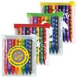 'Logo-Line' Assorted Colour Crayons In PVC Zipper Pouch