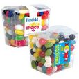 'Logo-Line' Assorted Colour Mini Jelly Beans in Clear Mini Noodle Box
