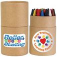 'Logo-Line' Assorted Colour Crayons in Cardboard Tube