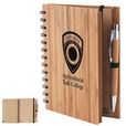 'Logo-Line' Bamboo Cover Notebook with Pen