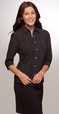 'City Collection' Ladies  Sleeve City Stretch Spot Shirt