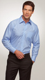 'City Collection' Mens Long Sleeve Shadow Stripe Shirt