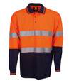 'Aussie Kings' Hi-Vis Optimus Long Sleeve Polo with Reflective Tape