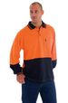 'DNC' HiVis Cool-Breeze Cotton Jersey Long Sleeve Polo Shirt with Under Arm Cotton Mesh