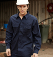 'Bocini' Unisex Cotton Drill Long Sleeve Shirt