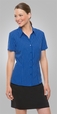 'City Collection' Ladies Short Sleeve Ezylin Stripe Shirt