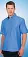 'City Collection' Mens Short Sleeve Classic Blue Shirt