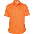 'DNC' Short Sleeve Cotton Drill Work Shirt