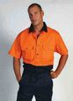 ** CLEARANCE ITEM ** 'DNC' HiVis Two Tone Cool-Breeze Short Sleeve Cotton Shirt