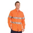 'DNC' HiVis 3 Way Cool Breeze Long Sleeve Cotton Shirt with 3M Reflective Tape