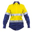 'She s Empowered' Ladies Styleworker Hi Vis 2 Tone Taped Long Sleeve Shirt