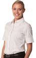 'Winning Spirit' Ladies Cotton/Poly Stretch Short Sleeve Shirt