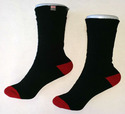 'She Wear' Black/Red Bamboo Socks
