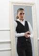 'Biz Corporate' Cool Stretch Plain Ladies Peaked Vest with Knitted Back