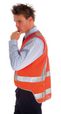 'DNC' Day/Night Cross Back Safety Vest with Tail and 3M Reflective Tape