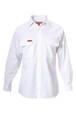 'Yakka' Open Front Drill Long Sleeve Shirt - White