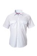 'Yakka' Polyester Cotton Short Sleeve Shirt - White