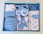 Baby Boy 6 Piece Blue Teddy Clothing Set