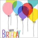 Happy Birthday Bright Balloons