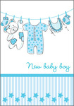 New Baby Boy Clothesline with Stripes