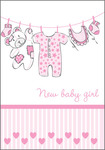 New Baby Girl Clothesline with Stripes