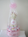 Large nappy cake pink