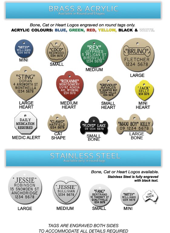 Dog store tag au