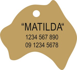 Brass Australia Pet Tag