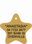 Brass Star Pet Tag